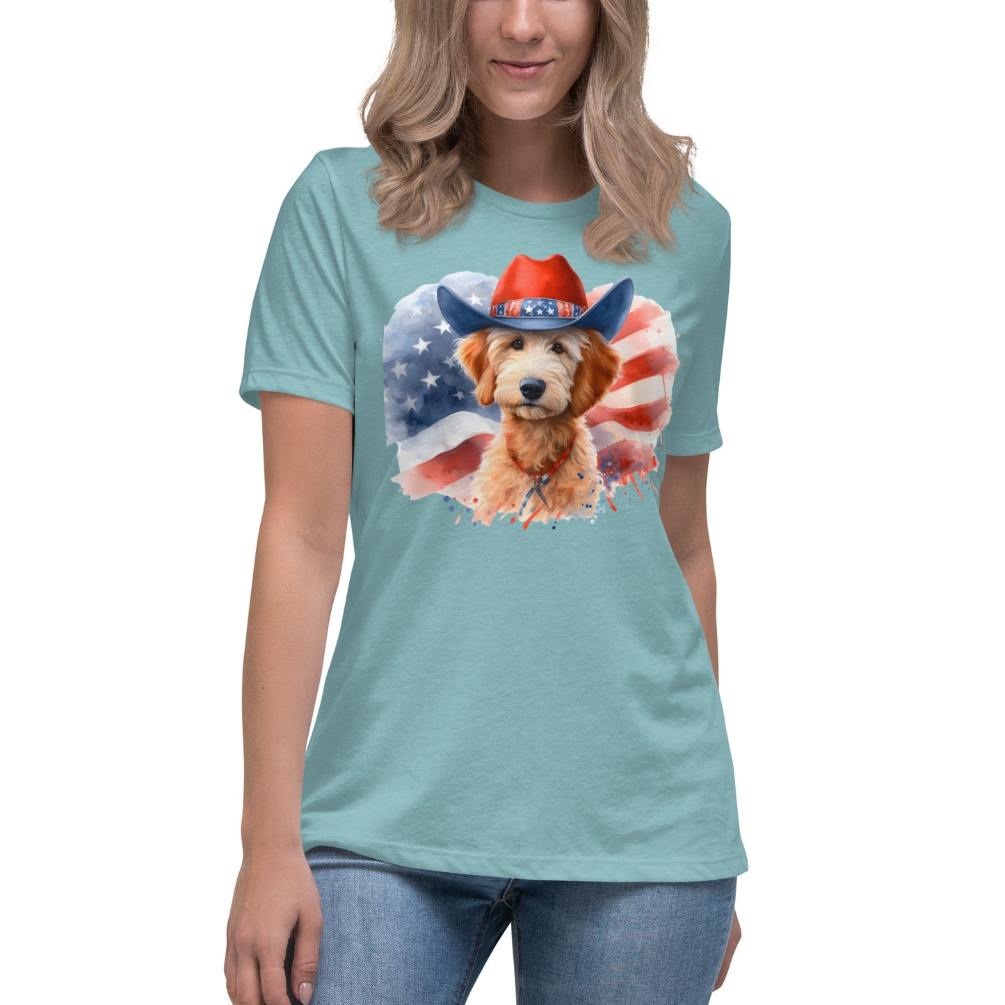 Patriotic Doodle Women's Relaxed T Shirt