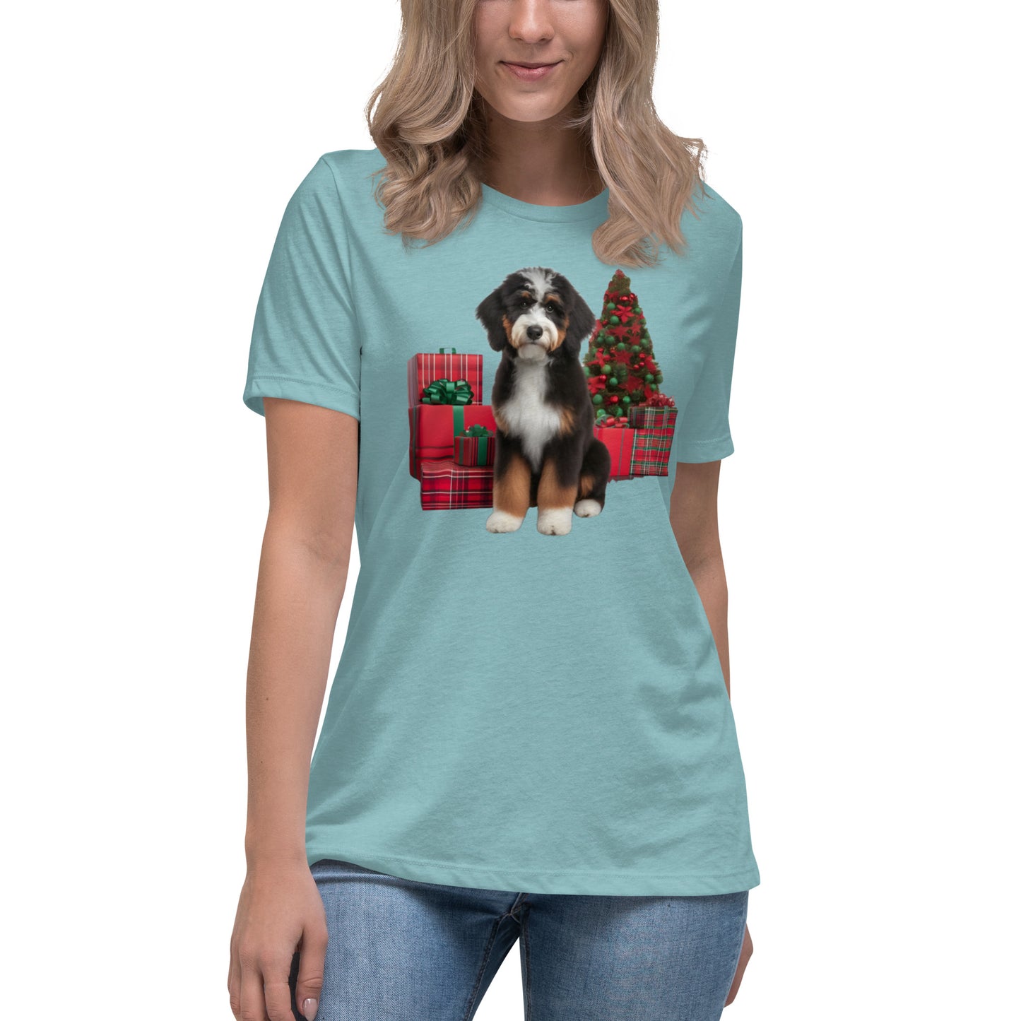 Bernedoodle Christmas Women's Relaxed T Shirt