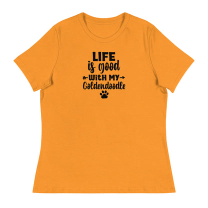 Life is Good Goldendoodle Women's Relaxed T Shirt