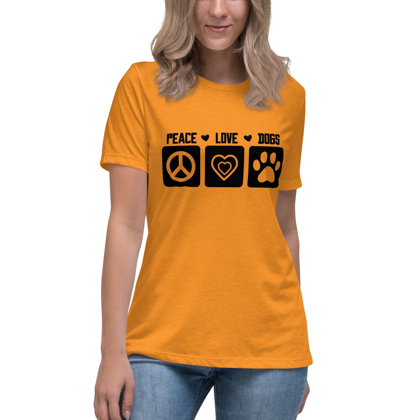 Peace Love Dogs Women's Relaxed T Shirt