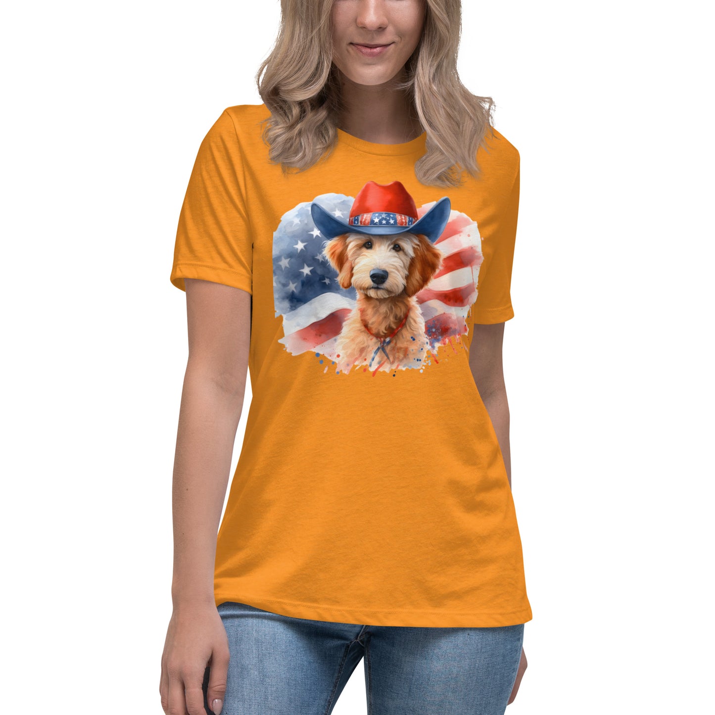 Patriotic Doodle Women's Relaxed T Shirt