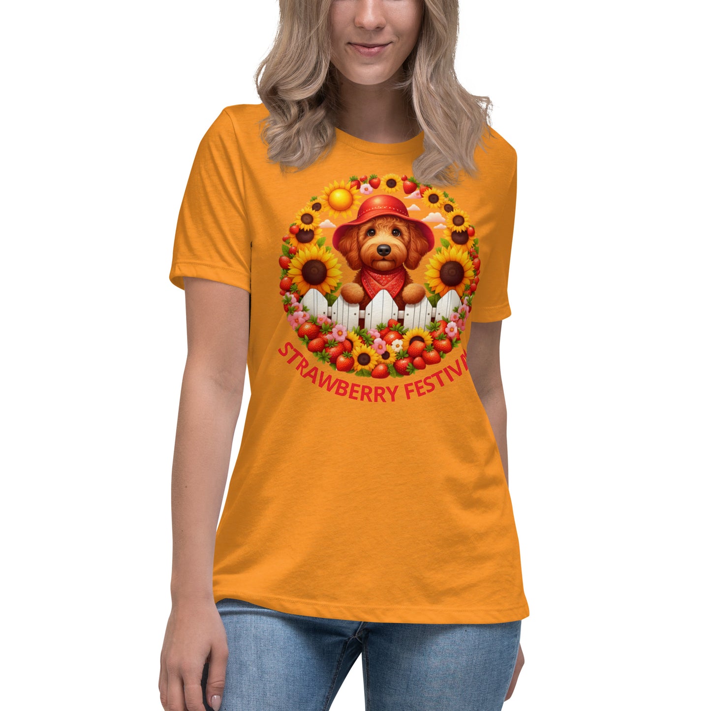 Strawberry Festival Doodle - Women's Relaxed T Shirt