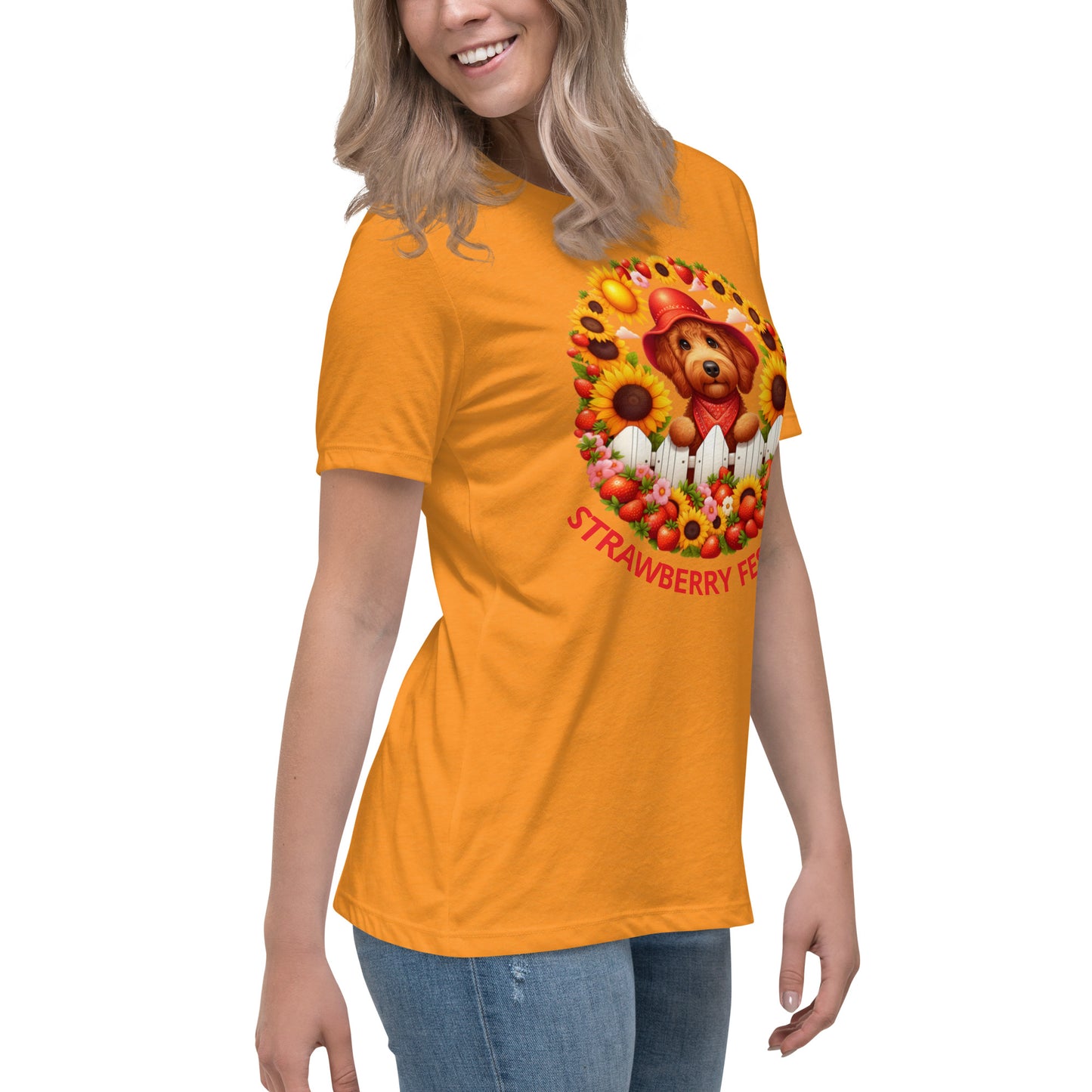 Strawberry Festival Doodle - Women's Relaxed T Shirt