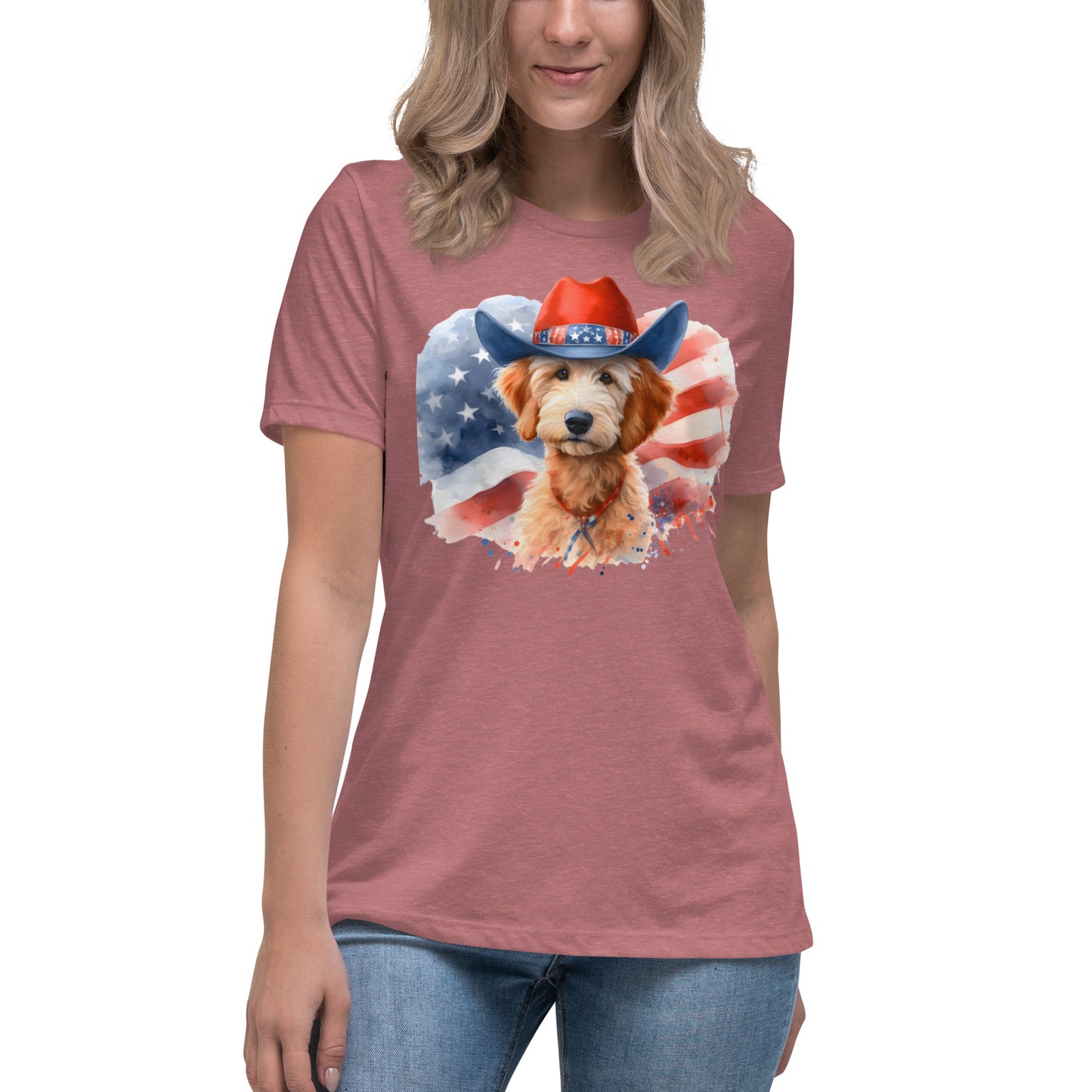 Patriotic Doodle Women's Relaxed T Shirt