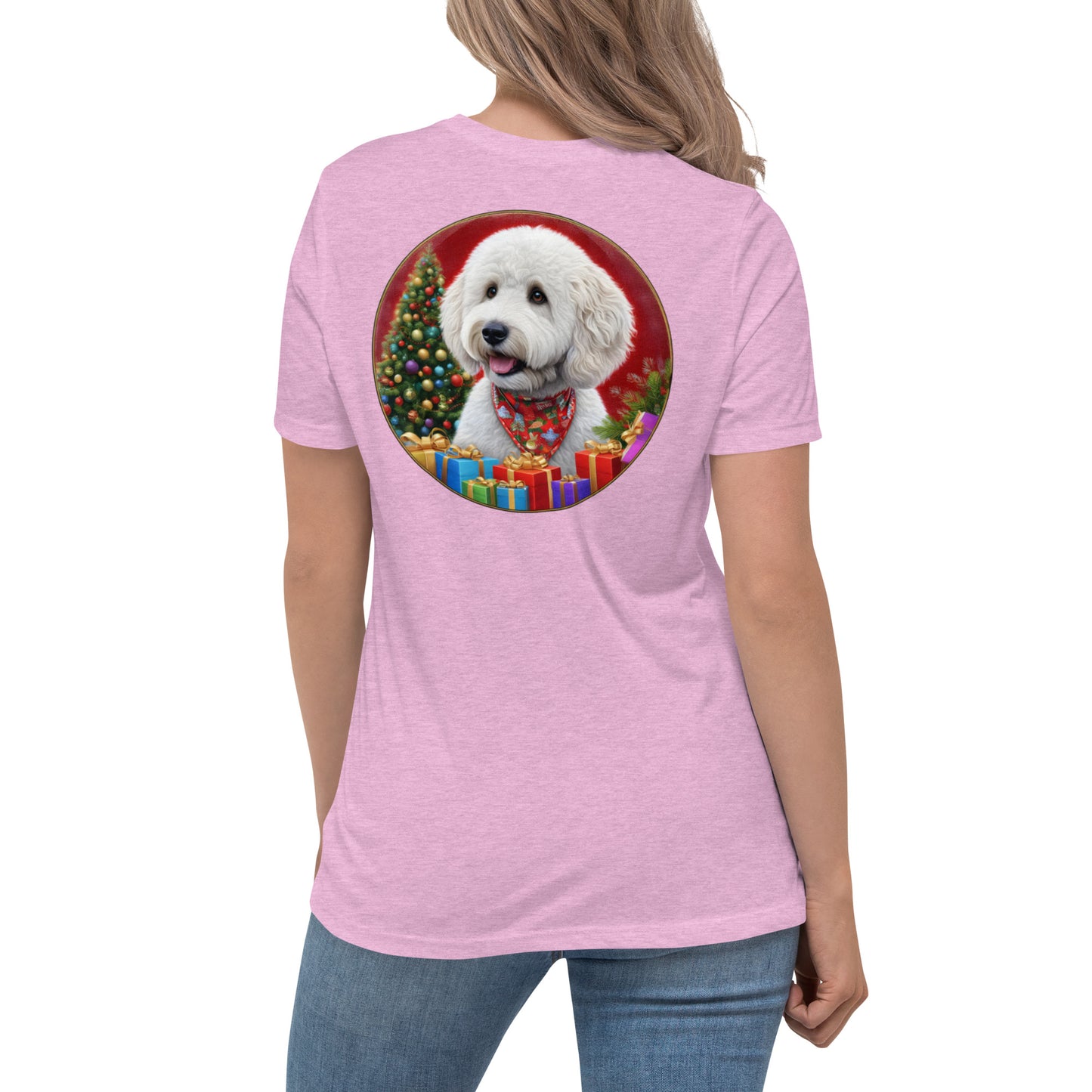 White Christmas Doodle Women's Relaxed T Shirt