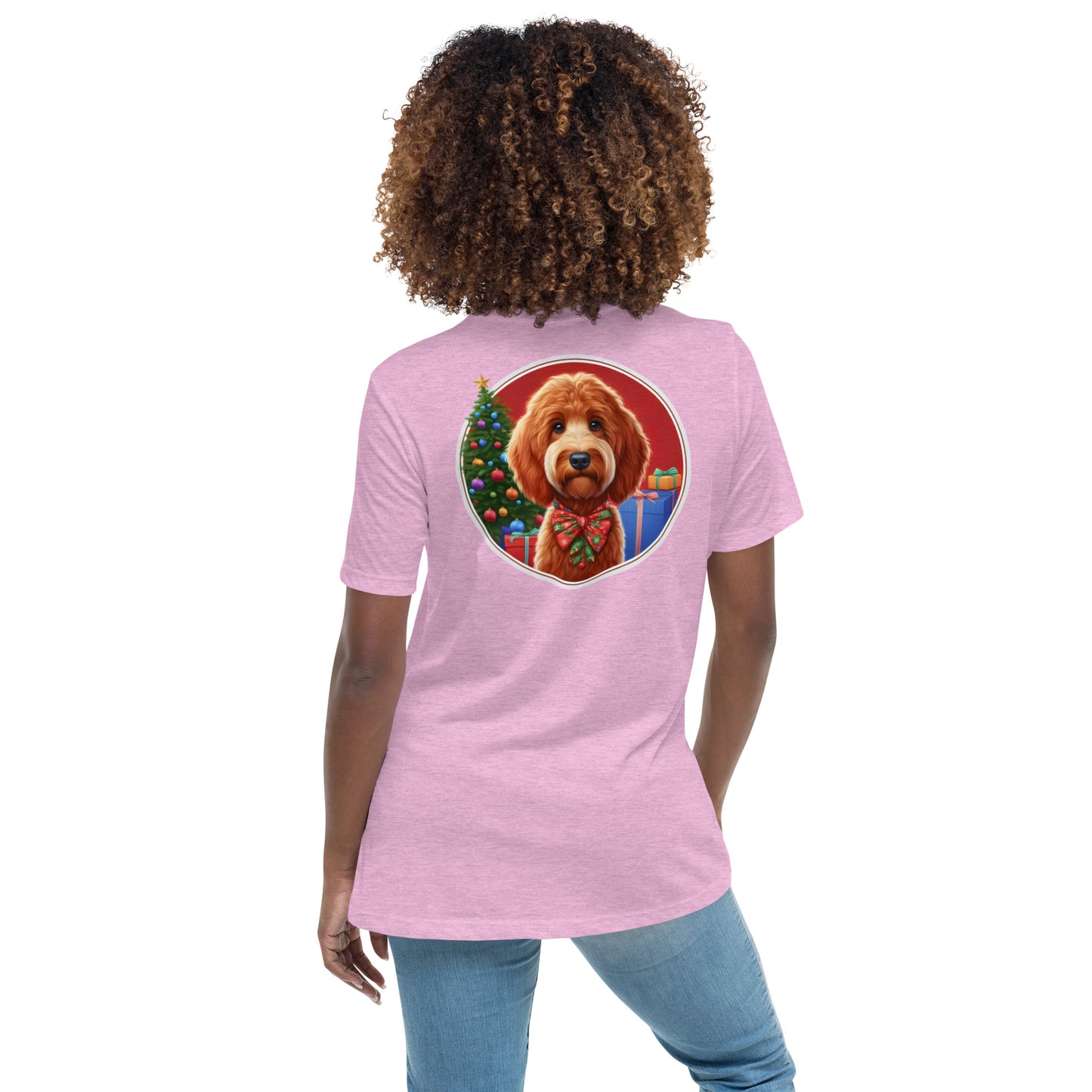 Red Doodle Christmas Women's Relaxed T Shirt