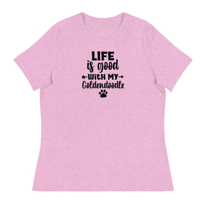 Life is Good Goldendoodle Women's Relaxed T Shirt