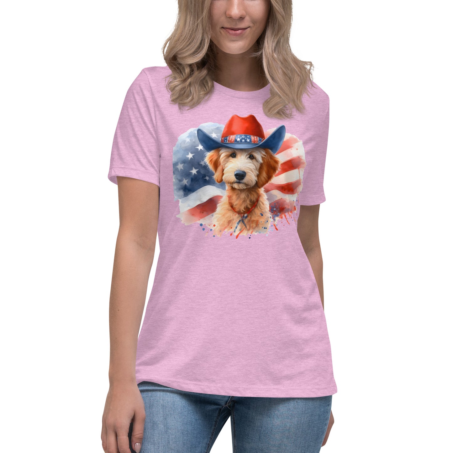 Patriotic Doodle Women's Relaxed T Shirt