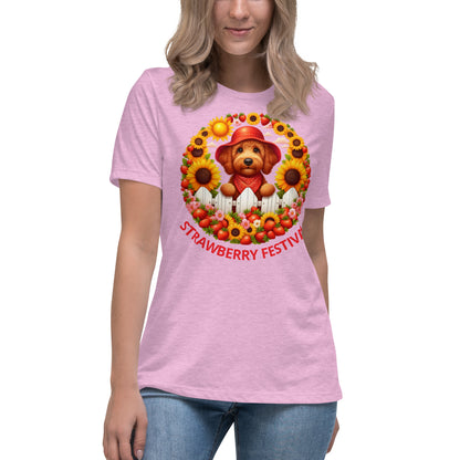 Strawberry Festival Doodle - Women's Relaxed T Shirt