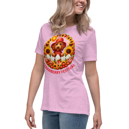 Strawberry Festival Doodle - Women's Relaxed T Shirt