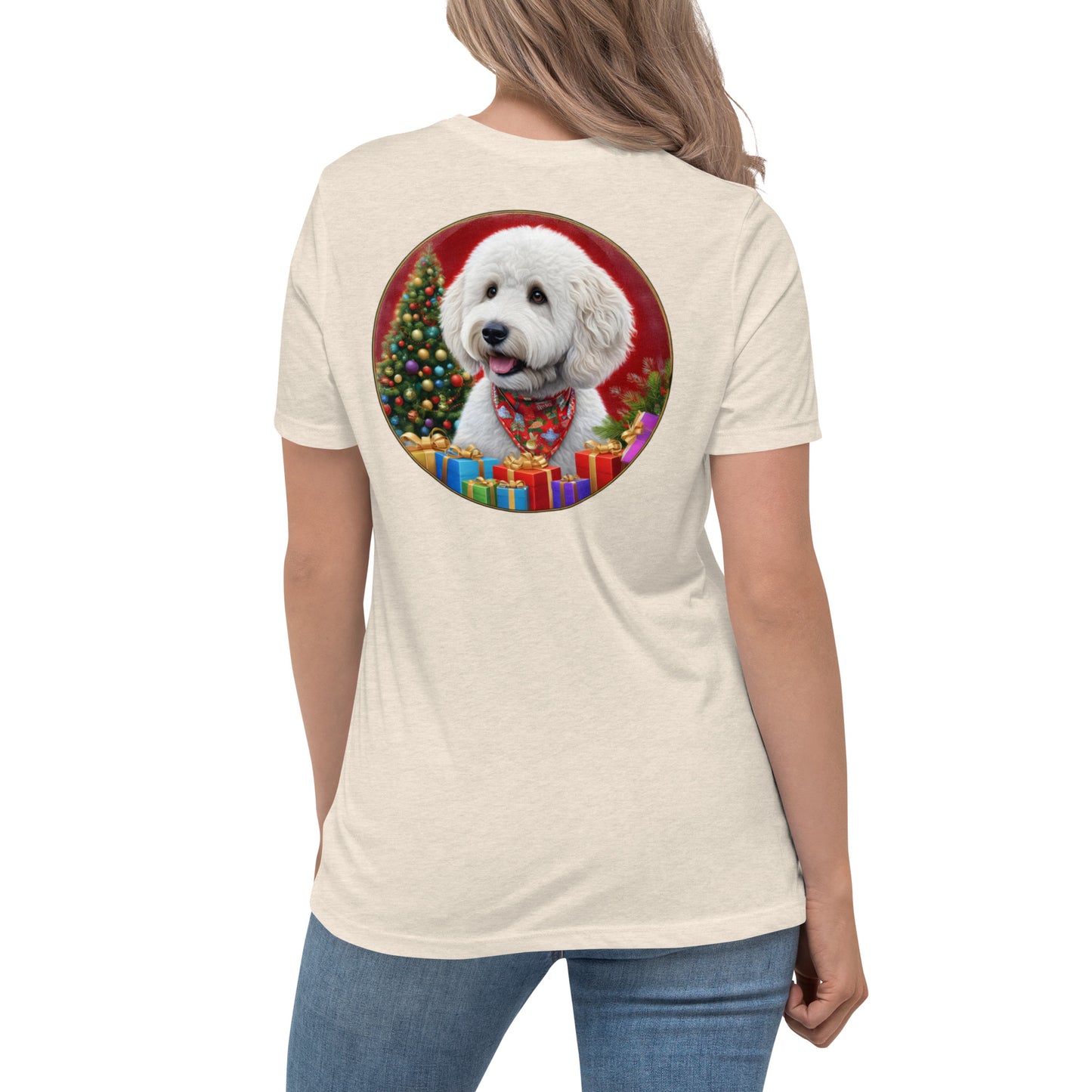 White Christmas Doodle Women's Relaxed T Shirt