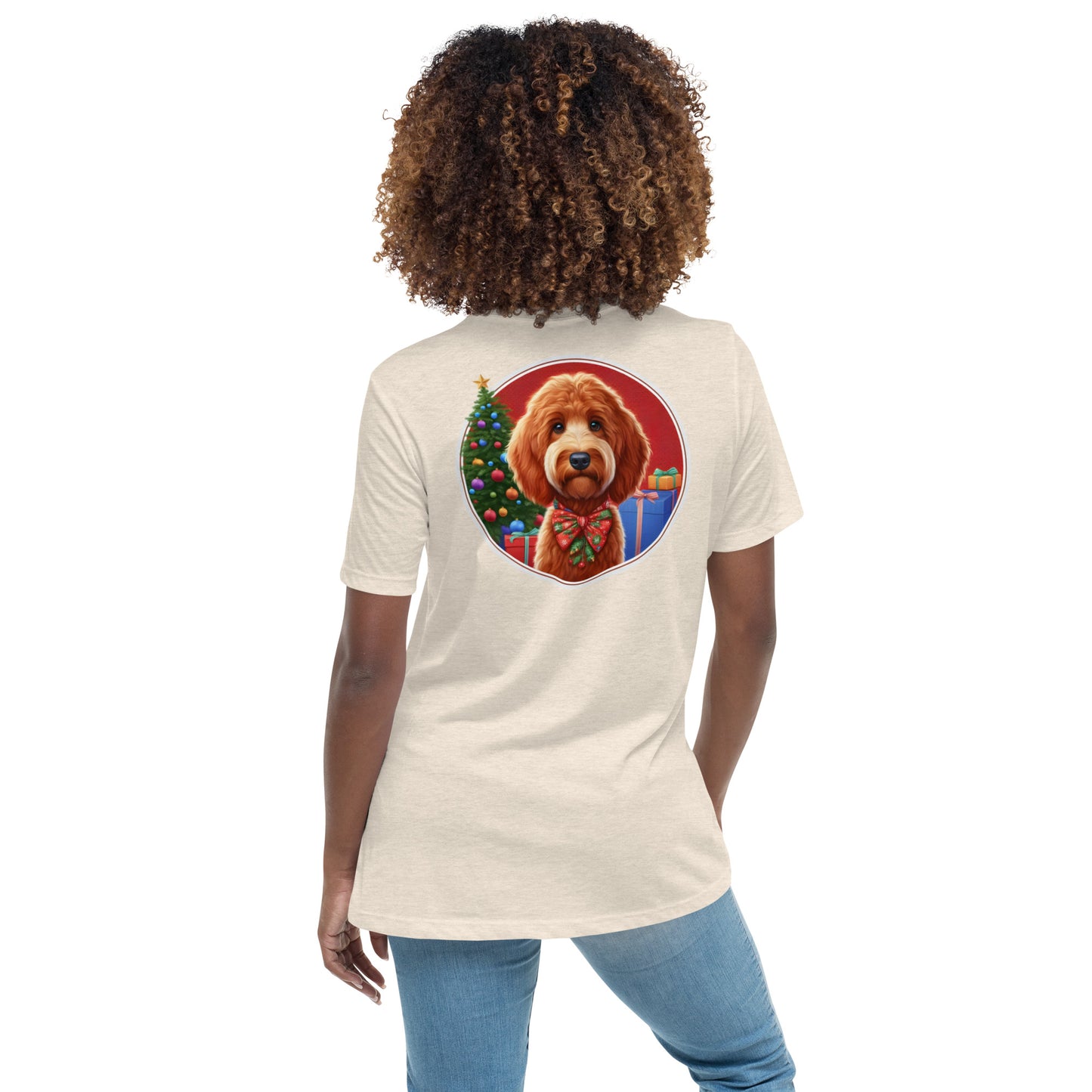 Red Doodle Christmas Women's Relaxed T Shirt