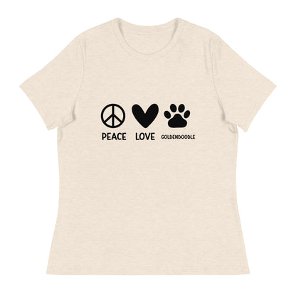 Peace Love Goldendoodle Women's Relaxed T Shirt