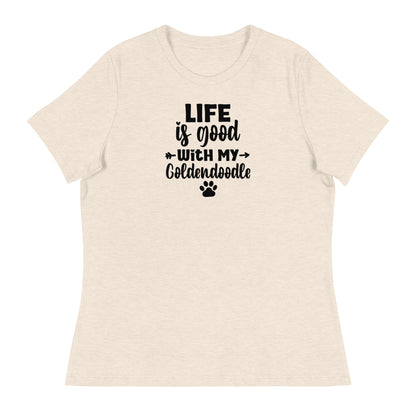 Life is Good Goldendoodle Women's Relaxed T Shirt