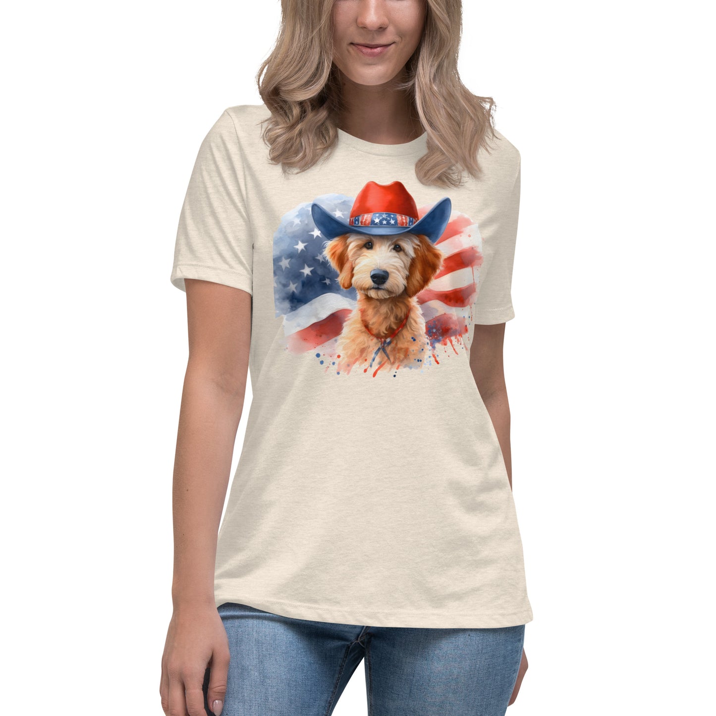 Patriotic Doodle Women's Relaxed T Shirt