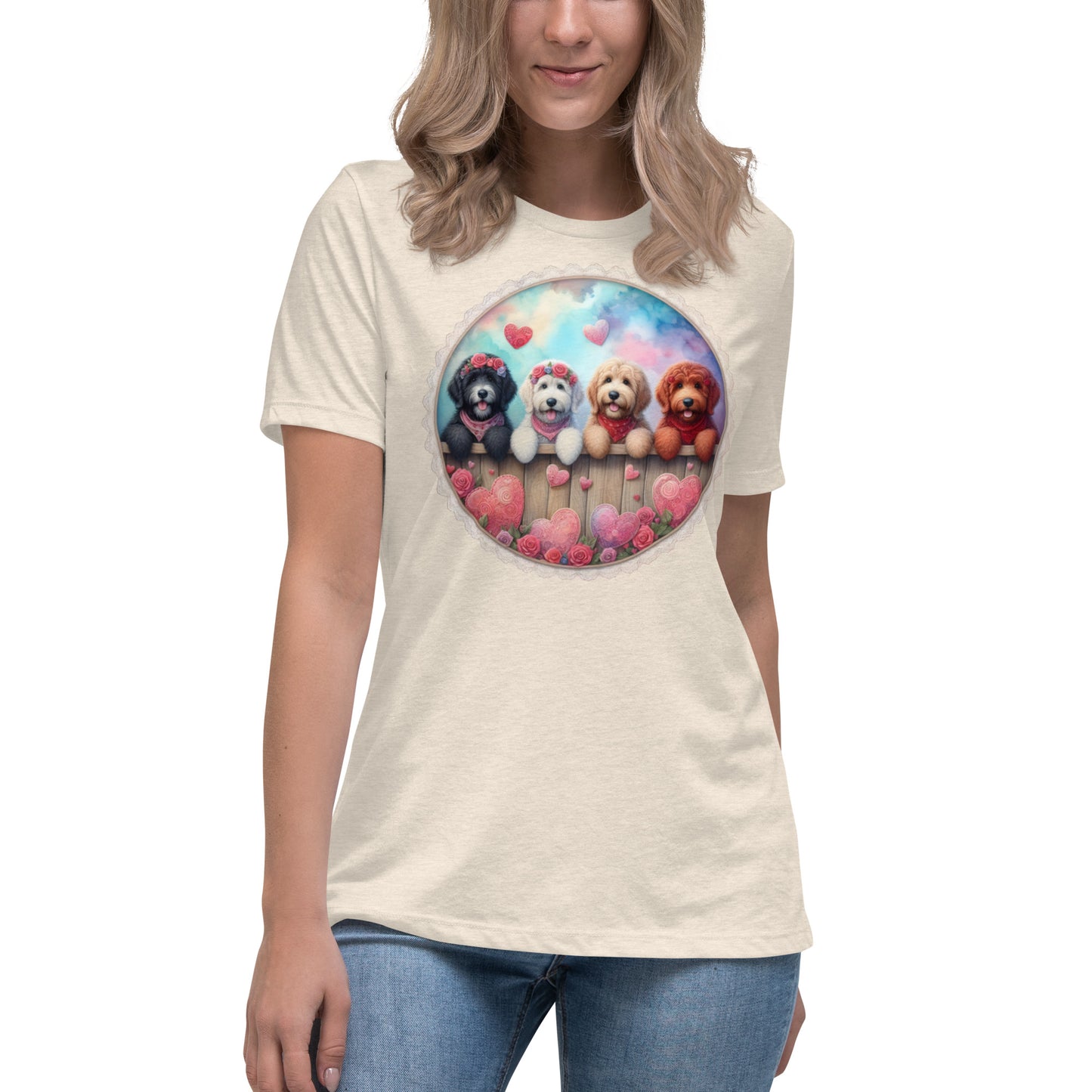 Valentine Doodles - Women's Relaxed Bella & Canvas T Shirt