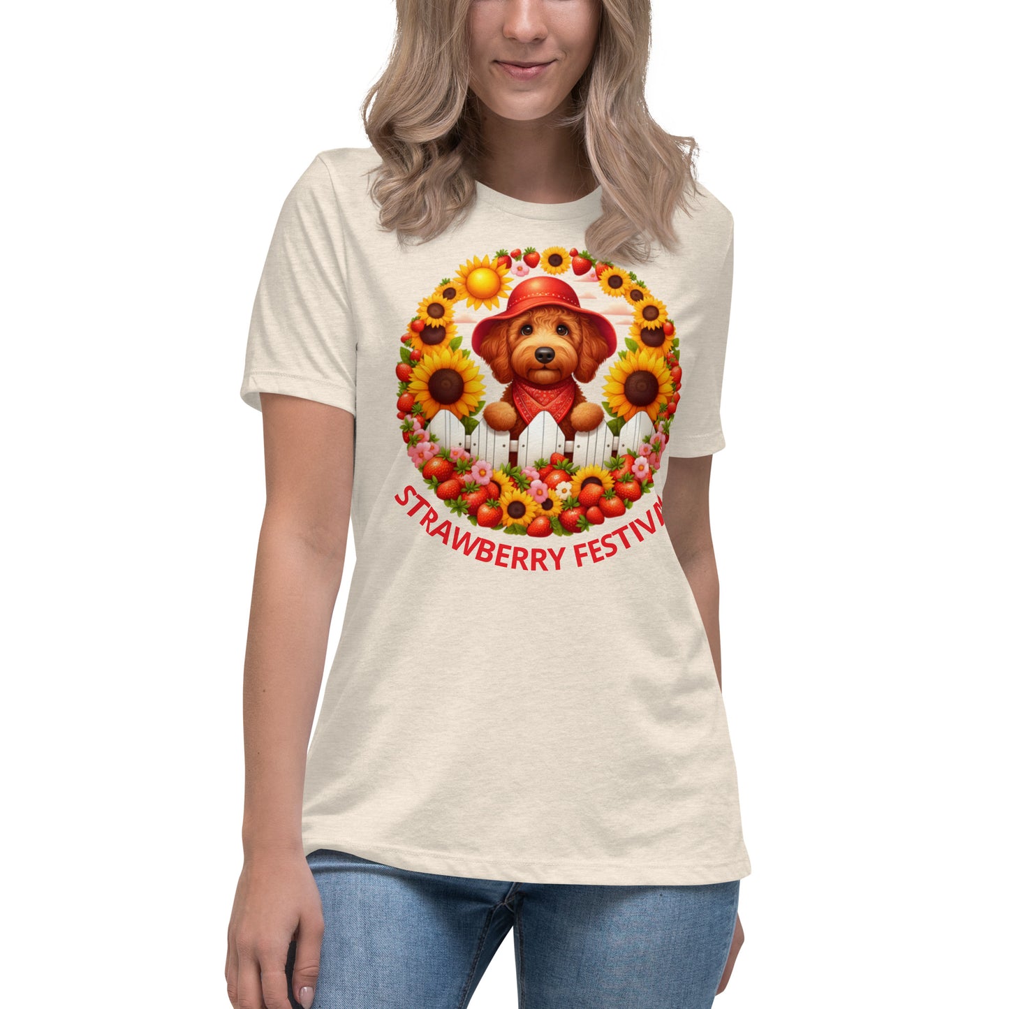 Strawberry Festival Doodle - Women's Relaxed T Shirt