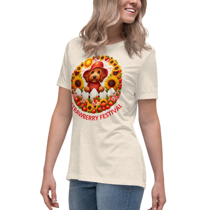 Strawberry Festival Doodle - Women's Relaxed T Shirt