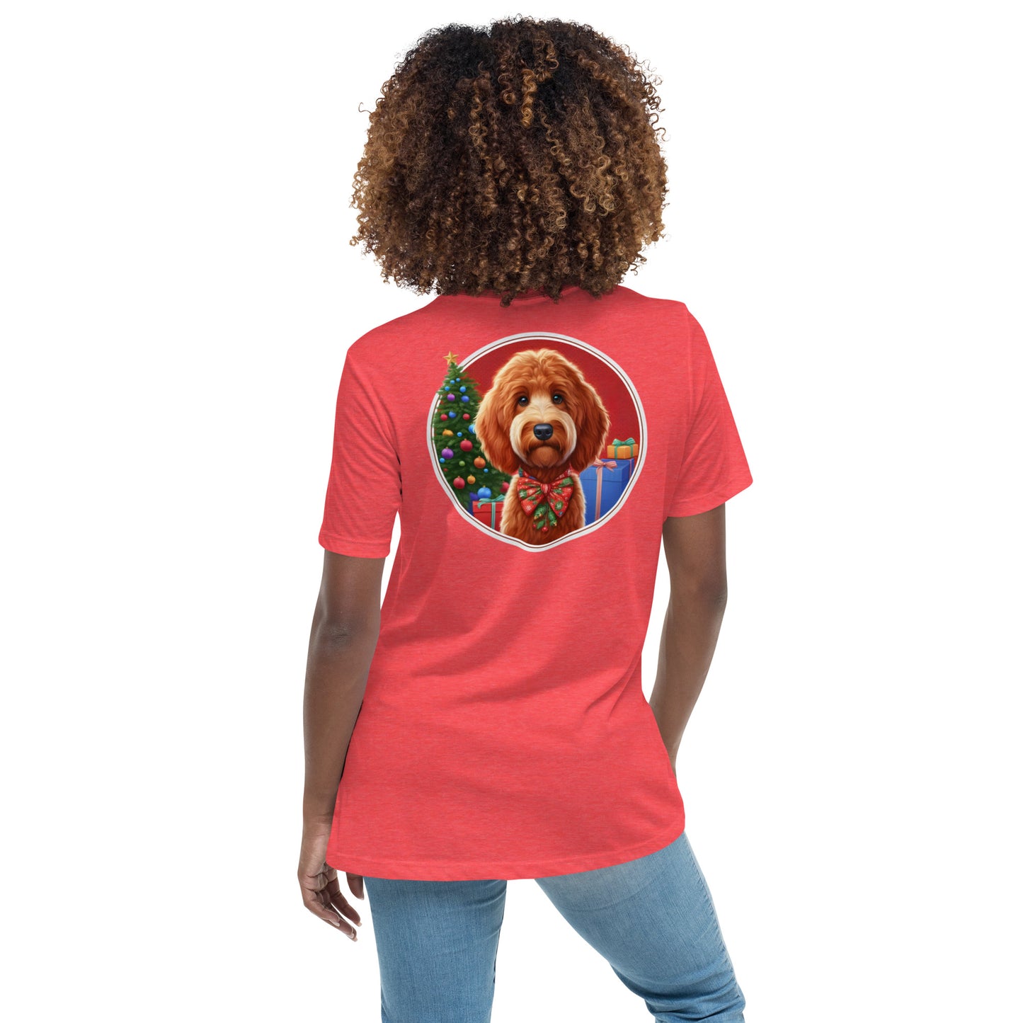 Red Doodle Christmas Women's Relaxed T Shirt