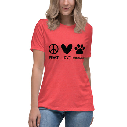 Peace Love Goldendoodle Women's Relaxed T Shirt