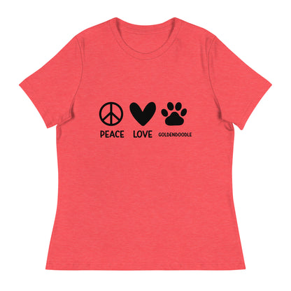 Peace Love Goldendoodle Women's Relaxed T Shirt