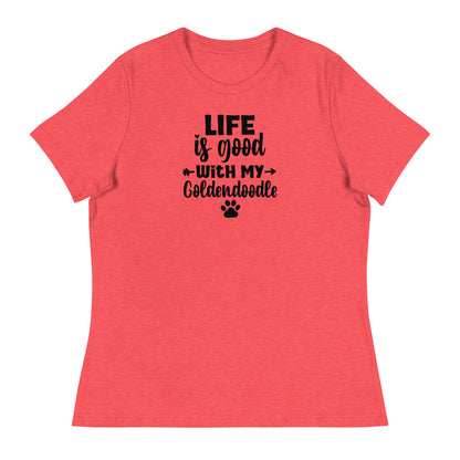 Life is Good Goldendoodle Women's Relaxed T Shirt