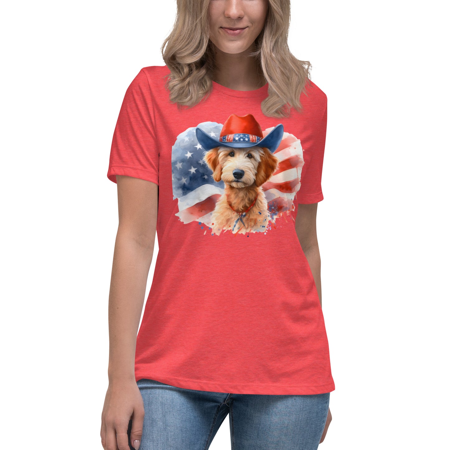 Patriotic Doodle Women's Relaxed T Shirt