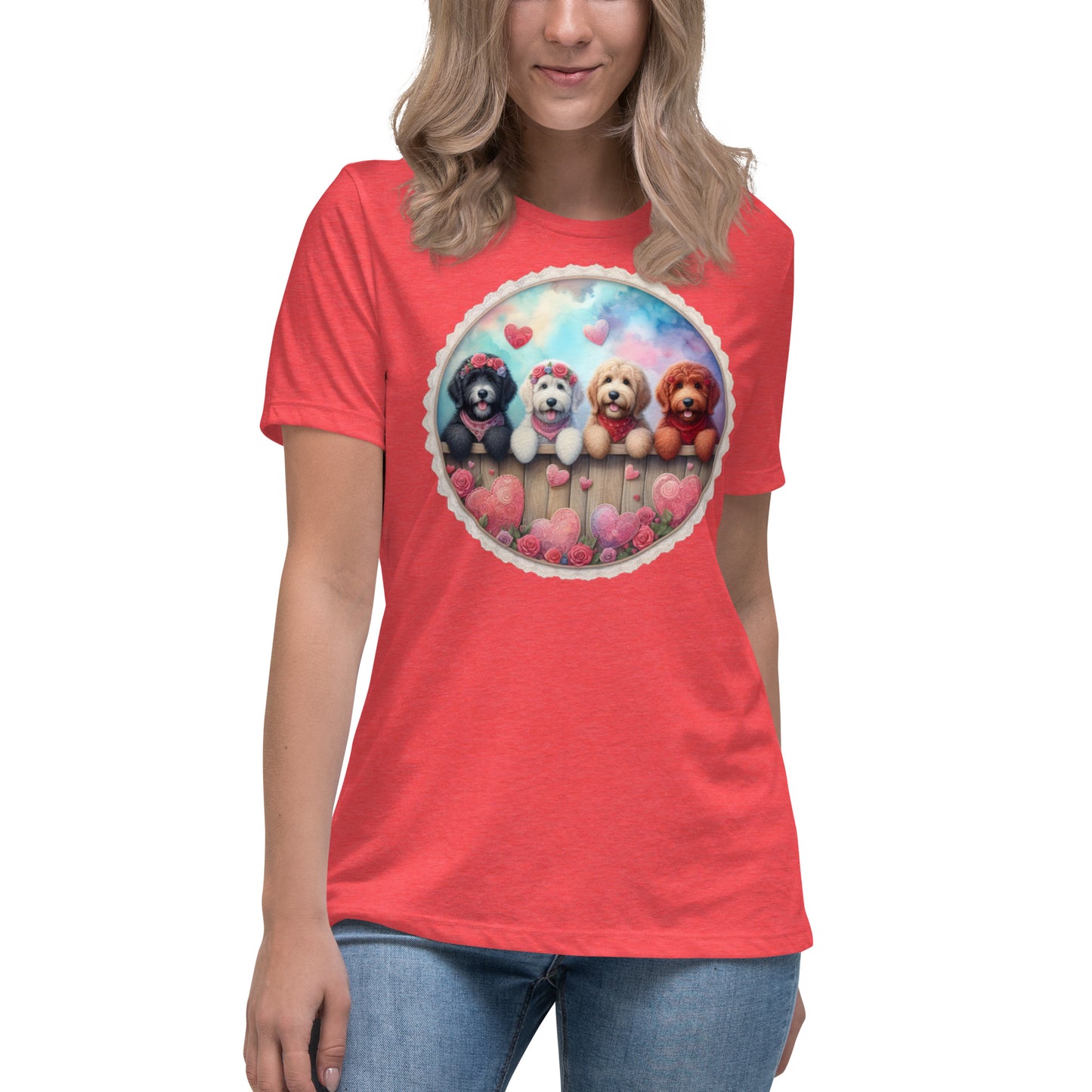 Valentine Doodles - Women's Relaxed Bella & Canvas T Shirt