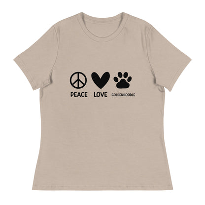 Peace Love Goldendoodle Women's Relaxed T Shirt