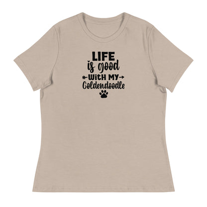 Life is Good Goldendoodle Women's Relaxed T Shirt