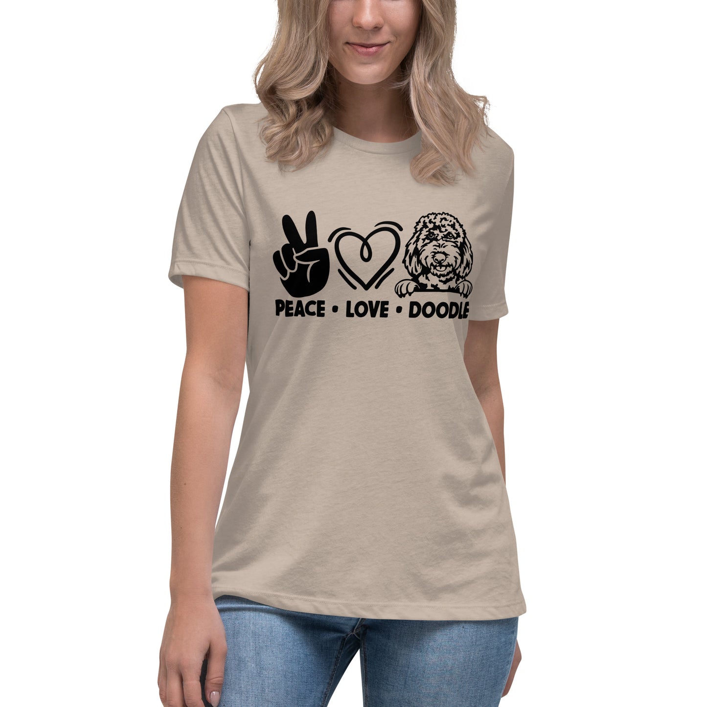 Peace Love Doodle Women's Relaxed T Shirt