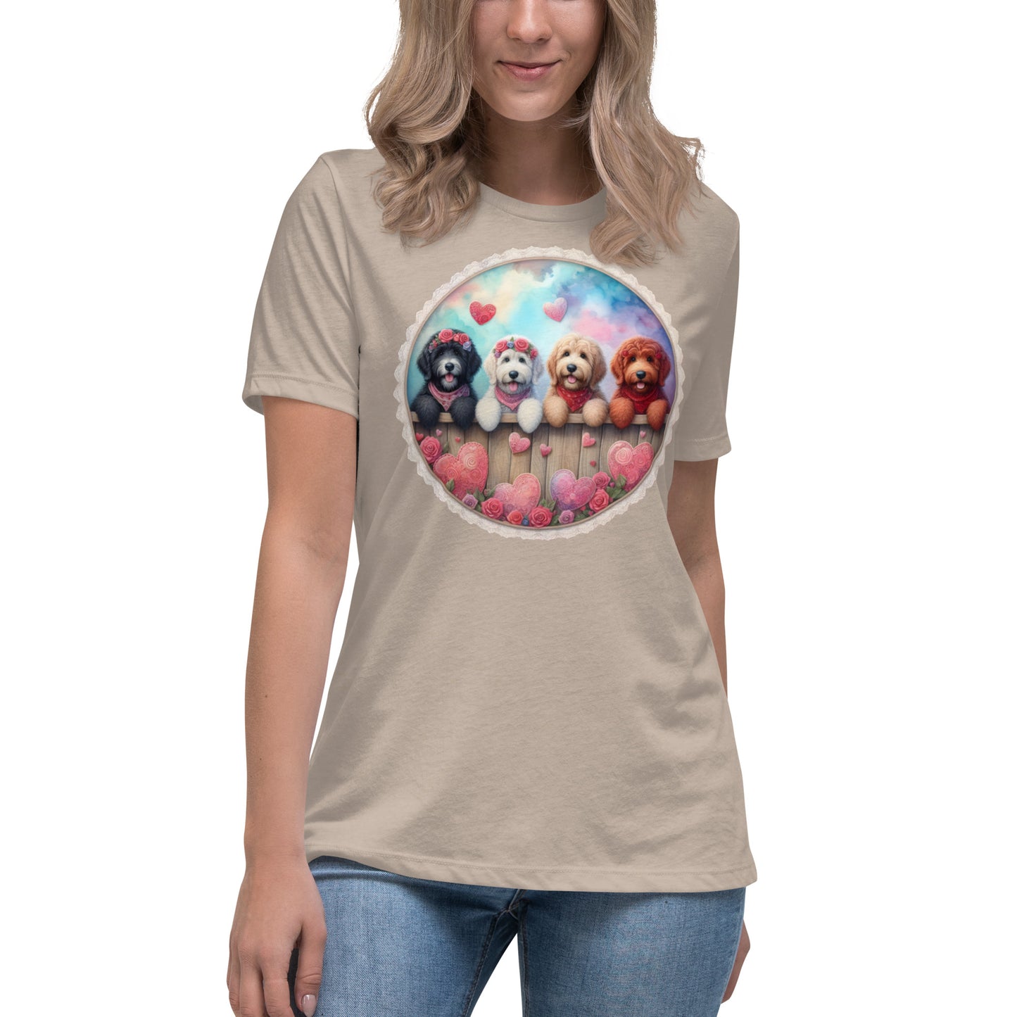 Valentine Doodles - Women's Relaxed Bella & Canvas T Shirt