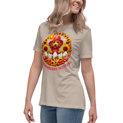 Strawberry Festival Doodle - Women's Relaxed T Shirt