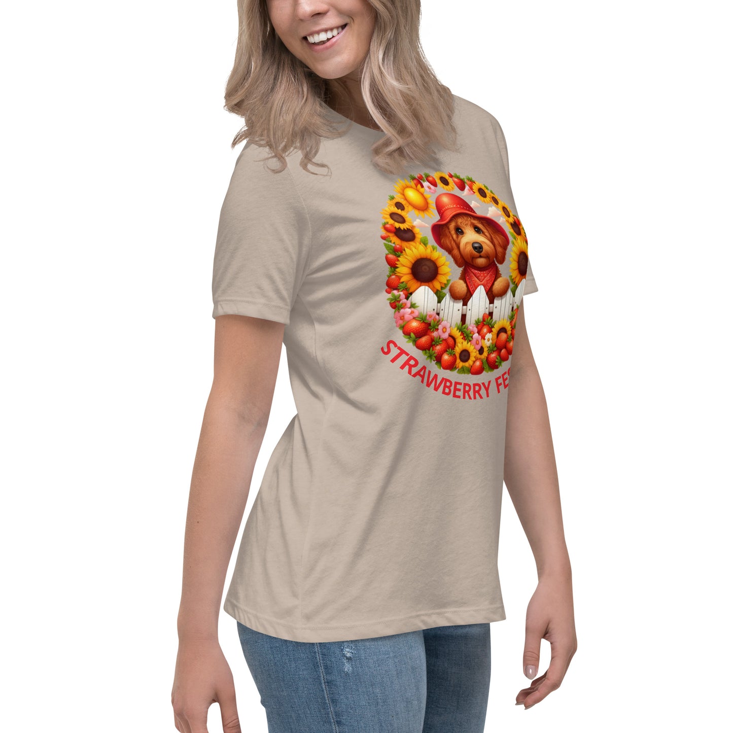 Strawberry Festival Doodle - Women's Relaxed T Shirt