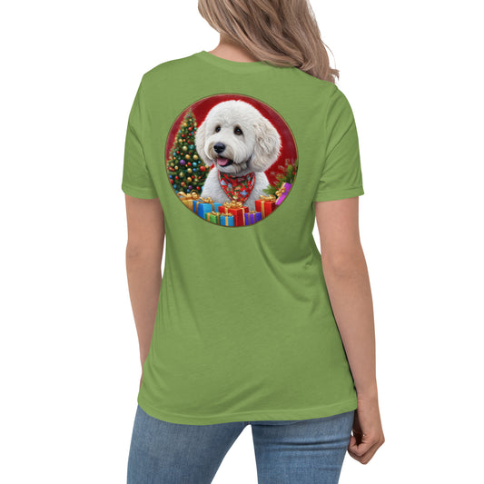 White Christmas Doodle Women's Relaxed T Shirt