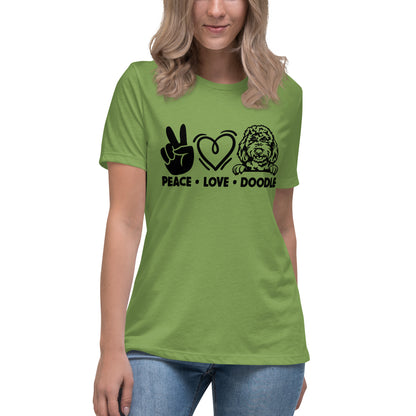 Peace Love Doodle Women's Relaxed T Shirt