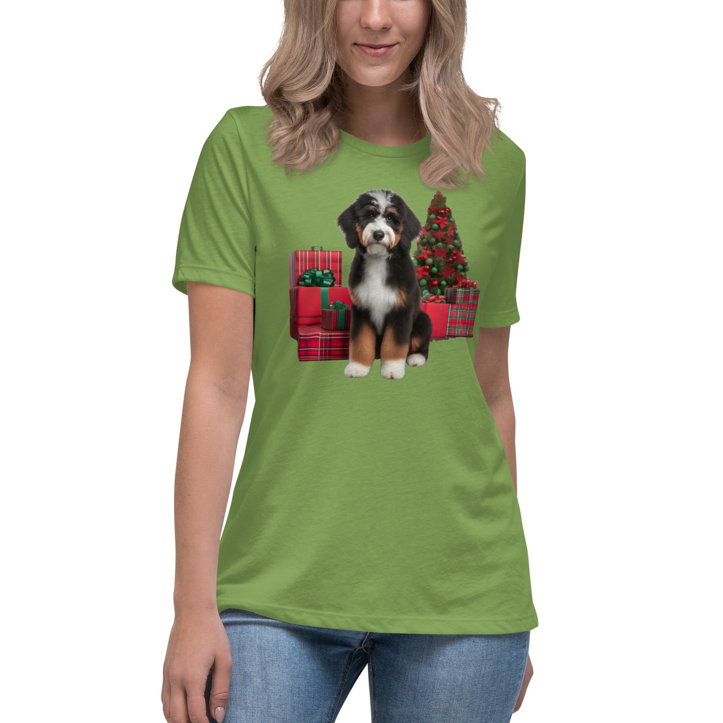 Bernedoodle Christmas Women's Relaxed T Shirt