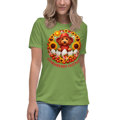 Strawberry Festival Doodle - Women's Relaxed T Shirt