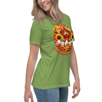 Strawberry Festival Doodle - Women's Relaxed T Shirt