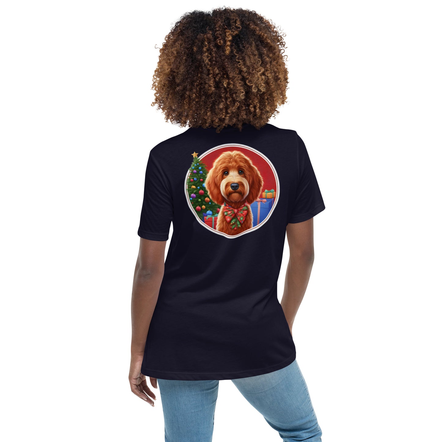 Red Doodle Christmas Women's Relaxed T Shirt