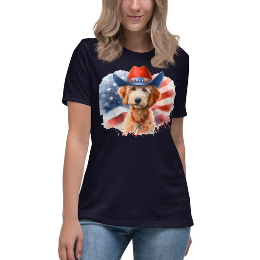 Patriotic Doodle Women's Relaxed T Shirt