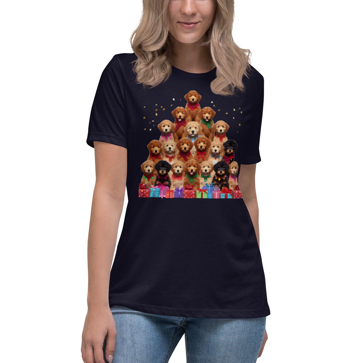 Christmas Tree Doodles Women's Relaxed T-Shirt