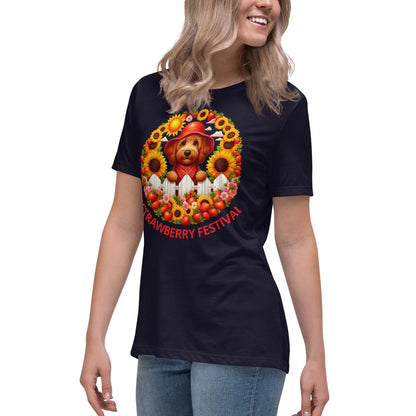 Strawberry Festival Doodle - Women's Relaxed T Shirt