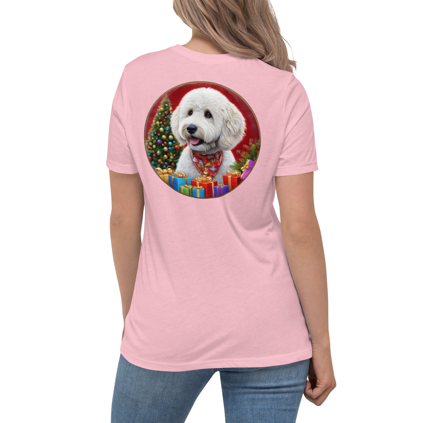 White Christmas Doodle Women's Relaxed T Shirt