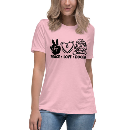 Peace Love Doodle Women's Relaxed T Shirt