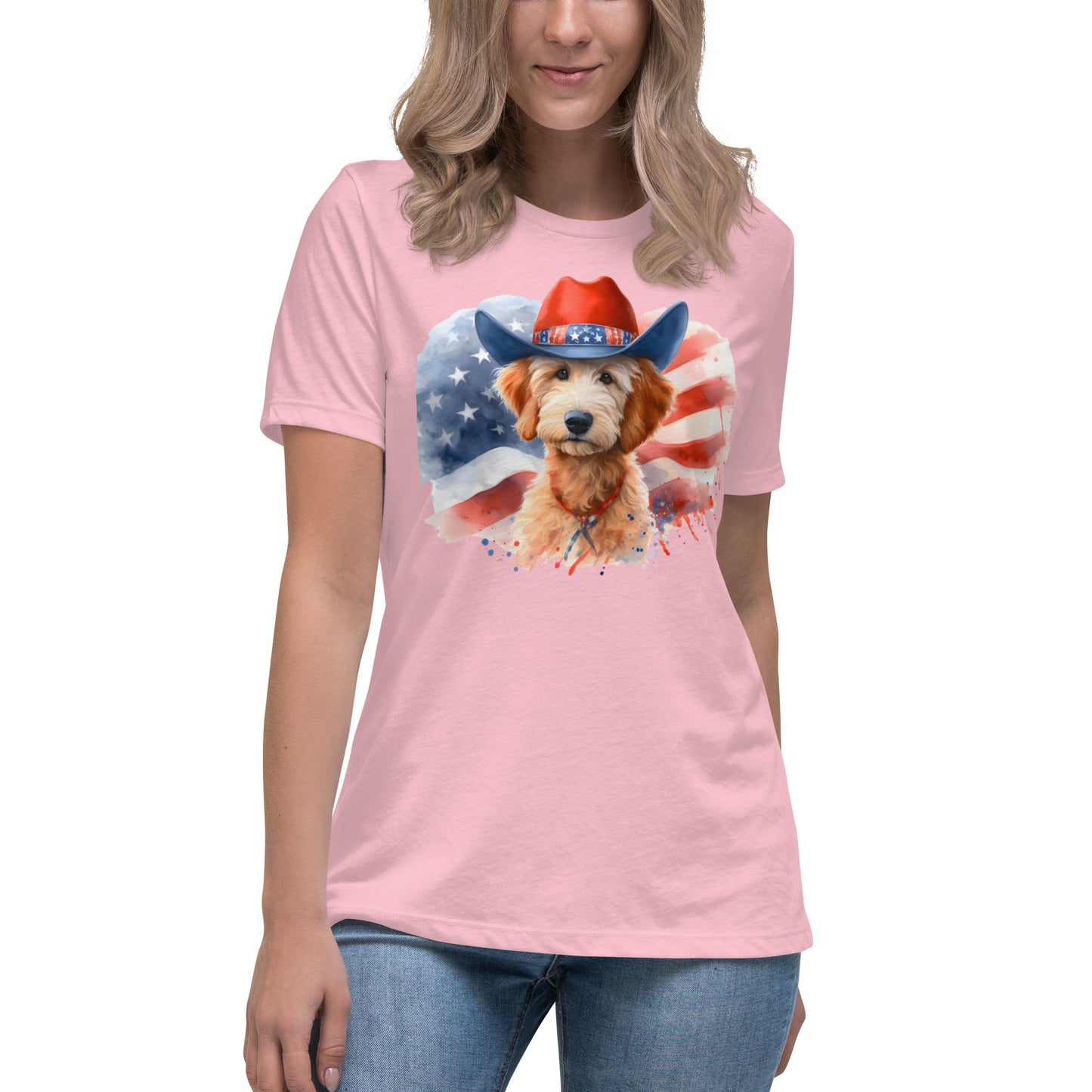 Patriotic Doodle Women's Relaxed T Shirt