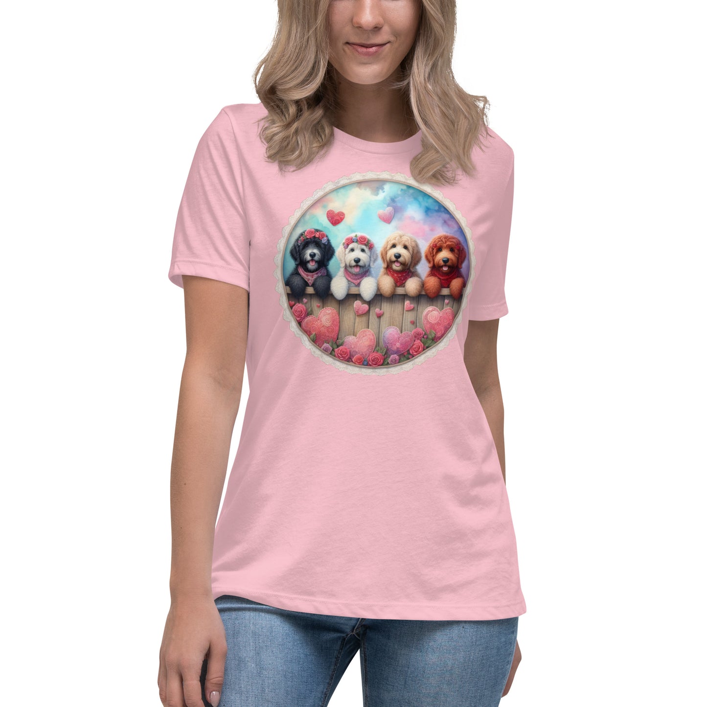 Valentine Doodles - Women's Relaxed Bella & Canvas T Shirt