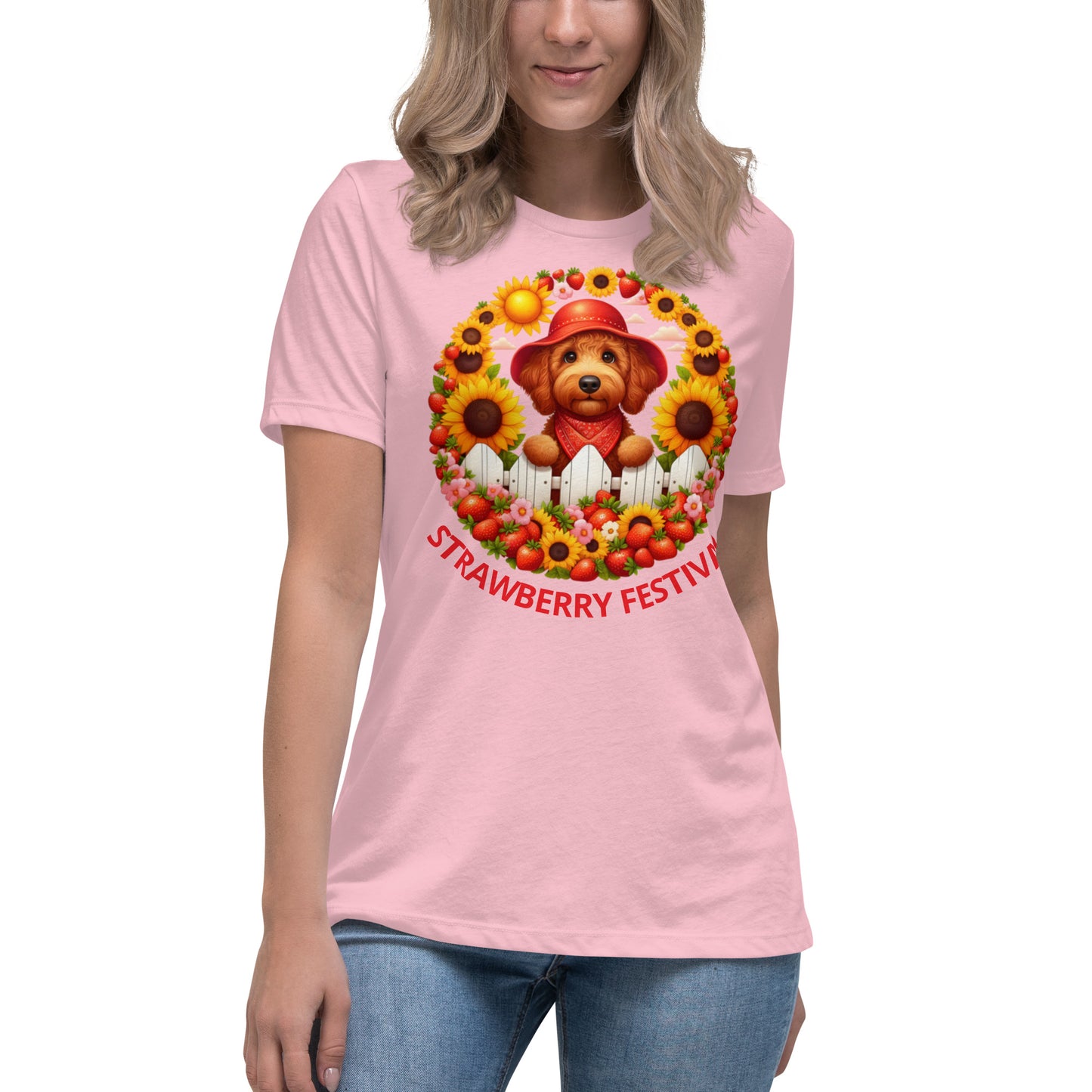 Strawberry Festival Doodle - Women's Relaxed T Shirt