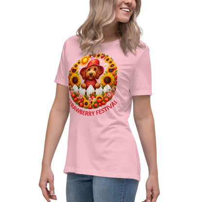 Strawberry Festival Doodle - Women's Relaxed T Shirt