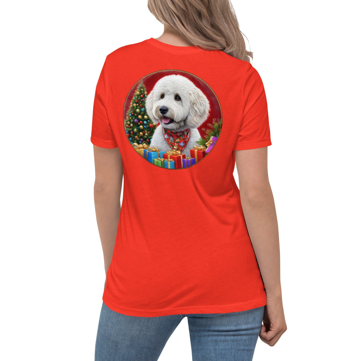 White Christmas Doodle Women's Relaxed T Shirt